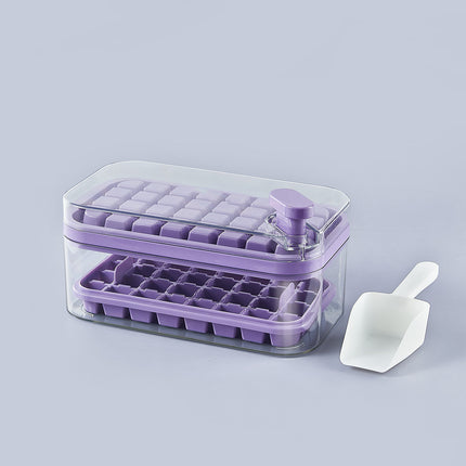 One-button Press Type Ice Mold Box Ice Cube Maker With Cover