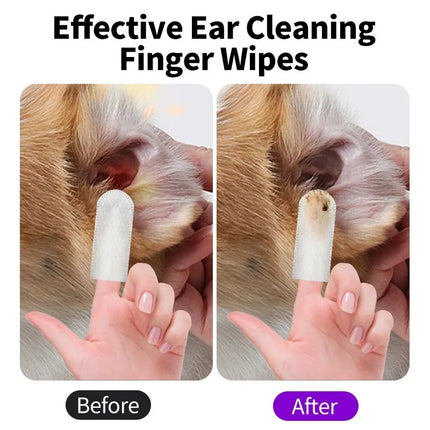 Dog And Cat Eye And Ear Cleaning Finger Wipes