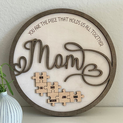 Creative Wooden Puzzle Ornament For Mother's Day