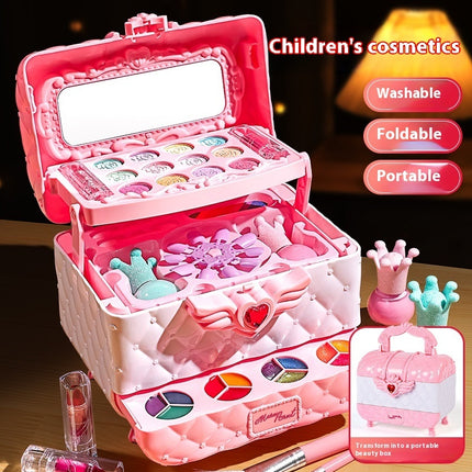 Kids Colourful Princess Makeup Toy Cosmetic Bag Set