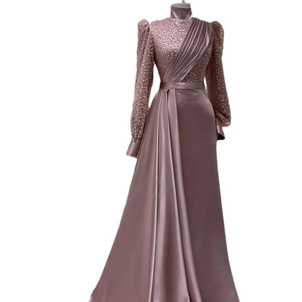 Elegant Stand Collar All-inclusive Long Sleeve Detachable Two-piece Suit