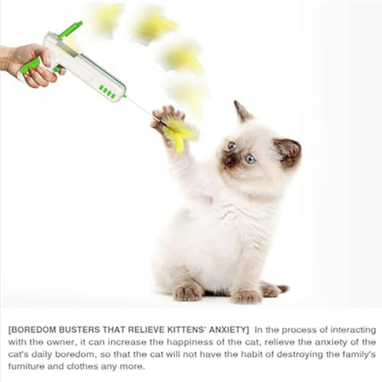 Interactive Cat Toy With Feather Stick