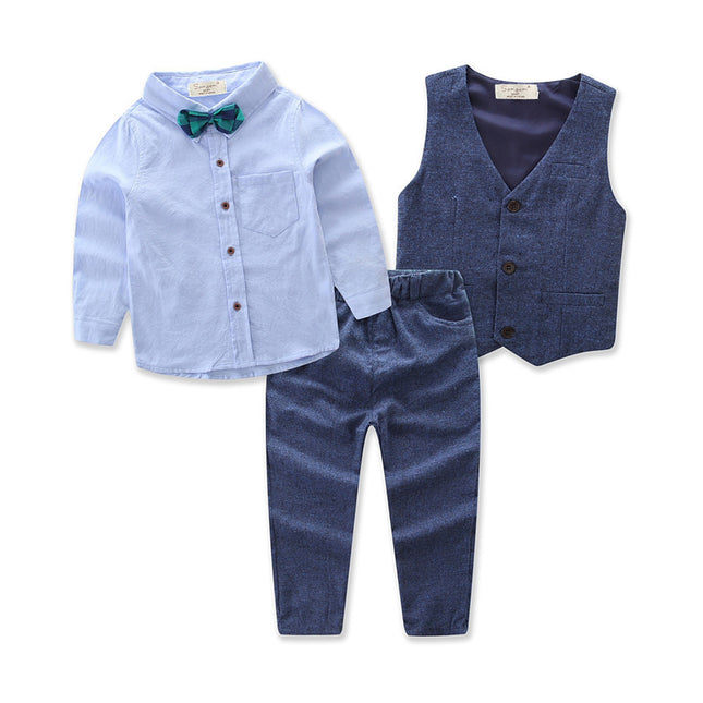 Boys 3 Piece Long-sleeved Suit