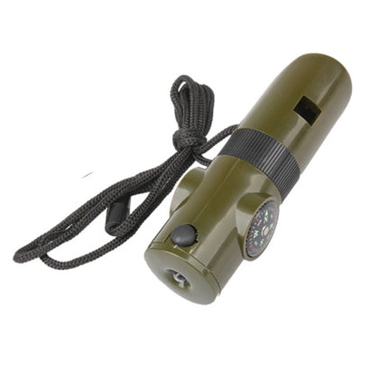 Seven-in-one whistle multi-function outdoor survival compass