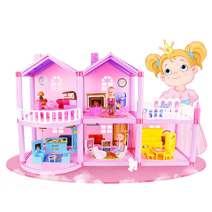 DIY Dollhouse Villa – Assembled Miniature House with Furniture for Girls