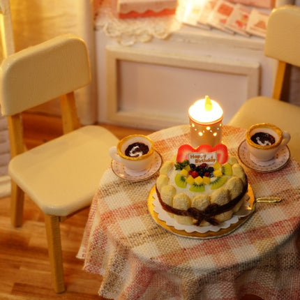 Miniature Dollhouse Cafe Playset – Pretend Play Coffee Shop for Kids