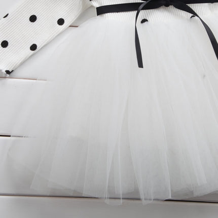Girls Long Sleeve Tutu Lace Dress