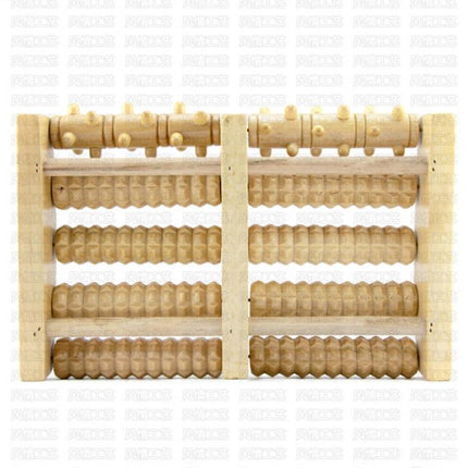 Dual Wooden Foot Massager Roller Relieves Plantar Fasciitis Heel Arch Pain and Stress