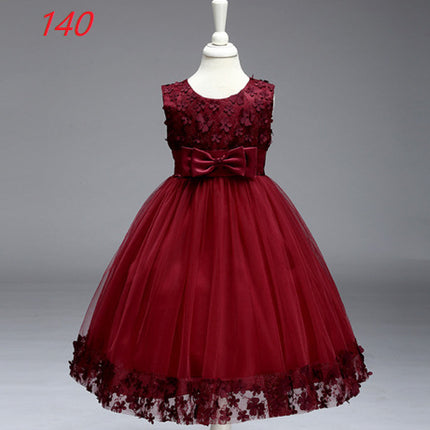 Girls Elegant Flower Girl Wedding Dress