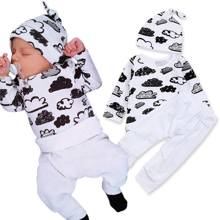 Boys 3-Piece Outfit Set | Long Sleeve Hoodie & Pants (70–100cm)