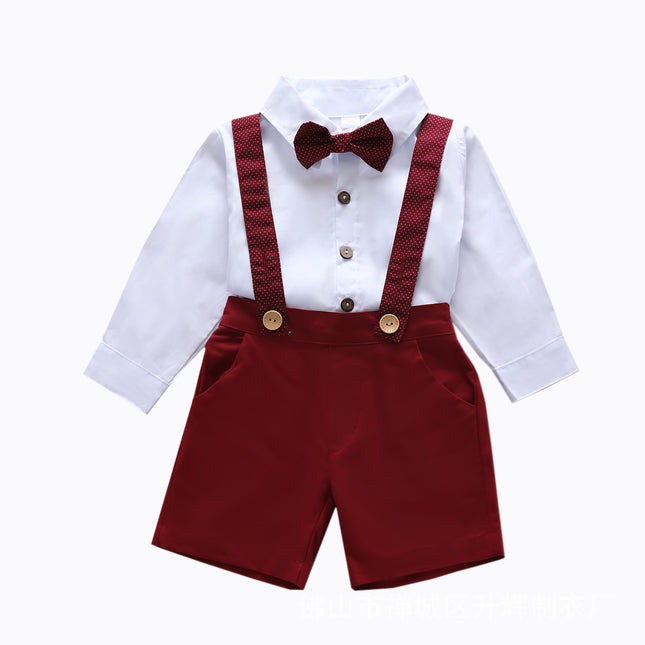 Boys 2-Piece Shirt & Pants Set | Cotton Blend Casual Outfit (90–130cm)