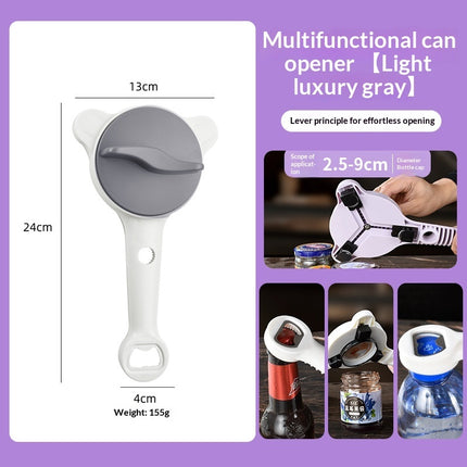 Non-slip Effortless Can Opener - Manual Adjustable Lid Opener