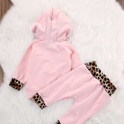 Girls 2-Piece Leopard Print Set | 100% Cotton UV Protection (70–100cm)