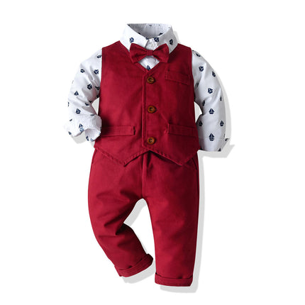Boys 3-Piece Long Sleeve Suit Set