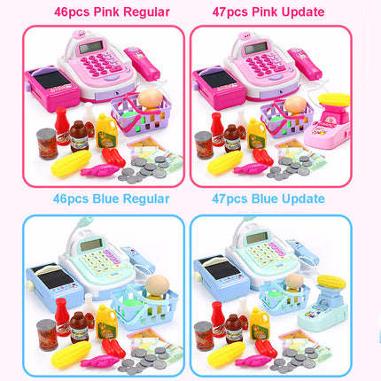 Kids Pretend Play Supermarket Cash Register & POS Set