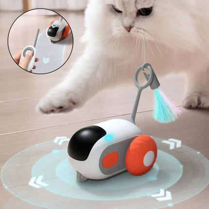 Remote Smart Control Interactive Cat Car Toy With USB Charging.