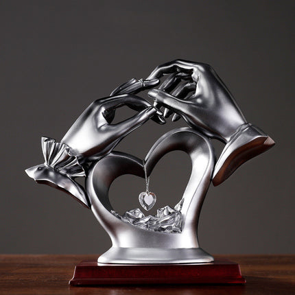 Hand Heart-shaped Crystal Home Decor