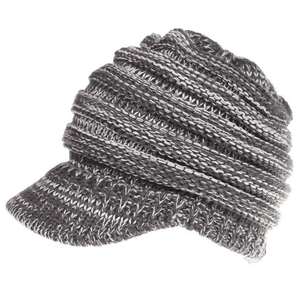 Women Ponytail Beanies Soft Warm Knitting Caps for Autumn and Winter
