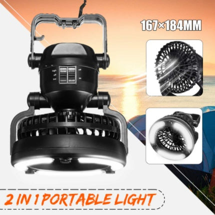 Multifunctional 18 LED Camping Lantern Light With Fan