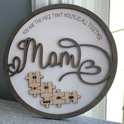 Creative Wooden Puzzle Ornament For Mother's Day