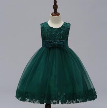 Girls Elegant Flower Girl Wedding Dress