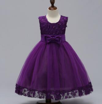 Girls Elegant Flower Girl Wedding Dress