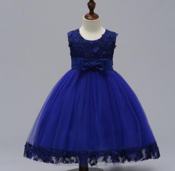 Girls Elegant Flower Girl Wedding Dress