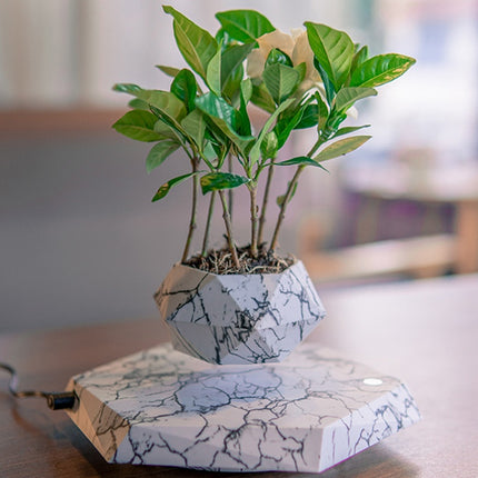 Levitating Magnetic Floating Marble Plant Pot