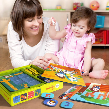 Kids 6-in-1 Magnetic Math Board Game – Parent-Child Learning Set