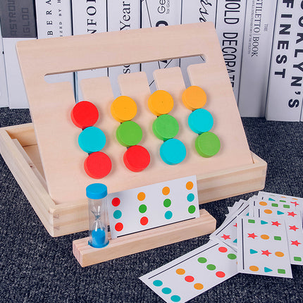Kids Four-Color Wooden Strategy Game