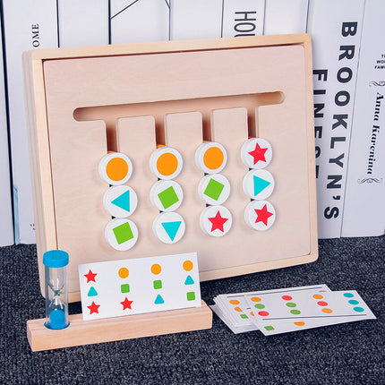 Kids Four-Color Wooden Strategy Game