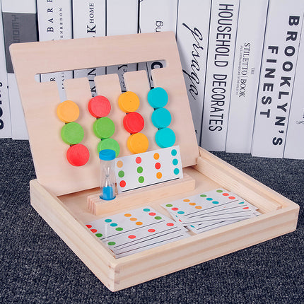 Kids Four-Color Wooden Strategy Game