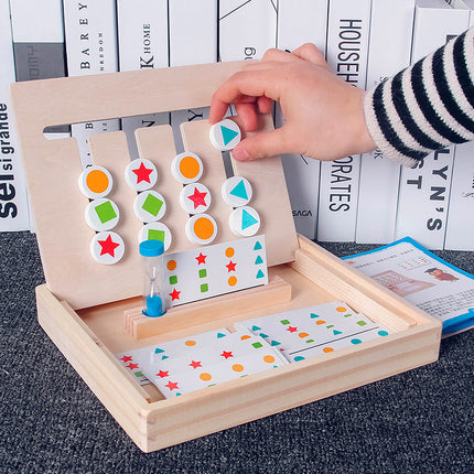 Kids Four-Color Wooden Strategy Game