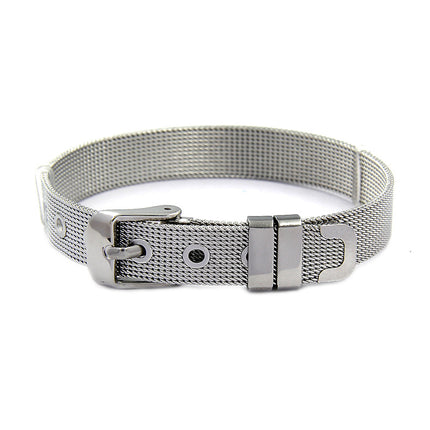 Mothers Day Stainless Steel Diamond Crown Letter Bracelet