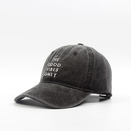 THE GOOD VIBES ONLY Washed Snap Back Hat For Women and Men