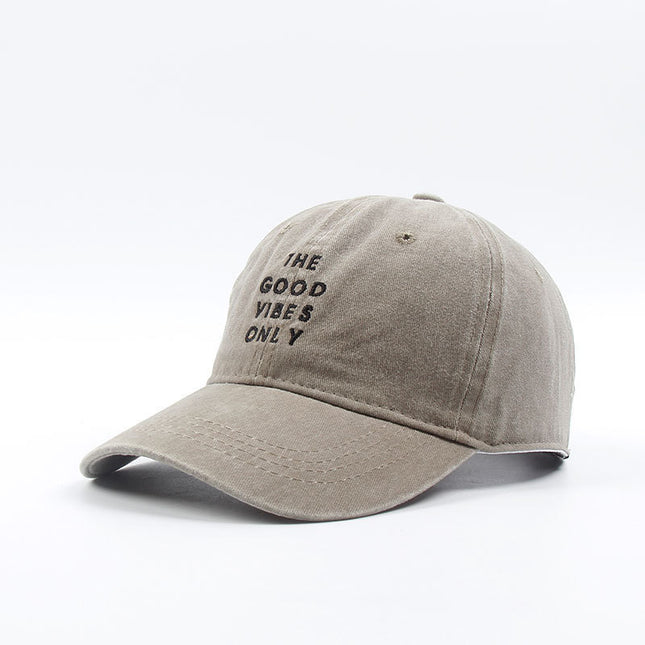THE GOOD VIBES ONLY Washed Snap Back Hat For Women and Men