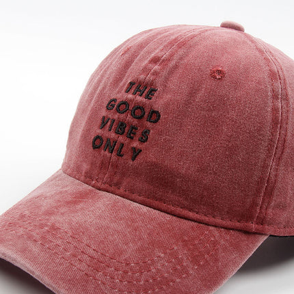 THE GOOD VIBES ONLY Washed Snap Back Hat For Women and Men