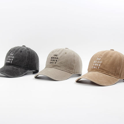 THE GOOD VIBES ONLY Washed Snap Back Hat For Women and Men