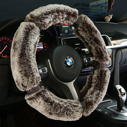 Plush Fashionable Car Steering Wheel Cover