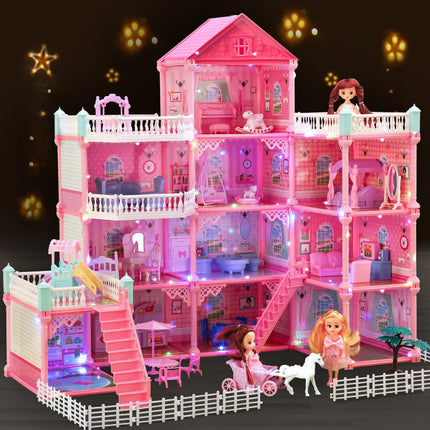 Princess Castle Dollhouse Playset – Build & Play Simulation Villa for Girls