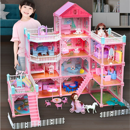 Princess Castle Dollhouse Playset – Build & Play Simulation Villa for Girls