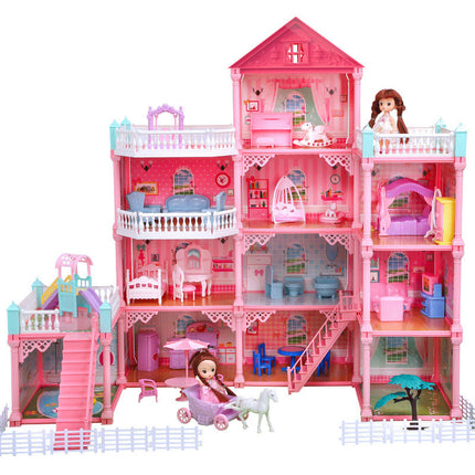 Princess Castle Dollhouse Playset – Build & Play Simulation Villa for Girls