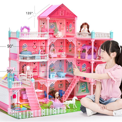 Princess Castle Dollhouse Playset – Build & Play Simulation Villa for Girls