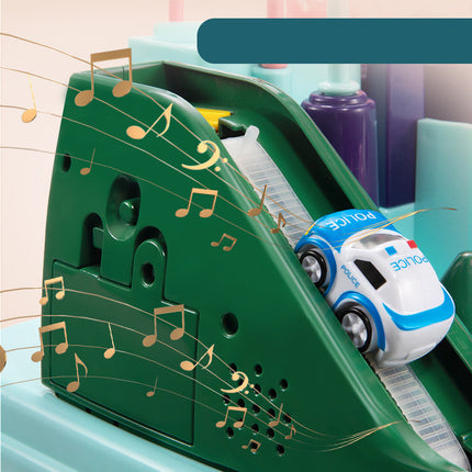 Kids Multi-Level Parking Garage Toy – Car Playset with Crane & Elevator