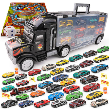 Children's Interactive Container Truck With Stacking Cars