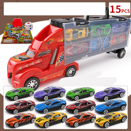 Children's Interactive Container Truck With Stacking Cars