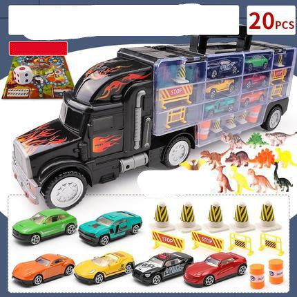 Children's Interactive Container Truck With Stacking Cars
