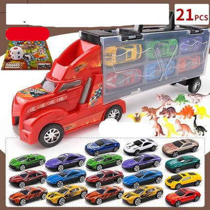 Children's Interactive Container Truck With Stacking Cars