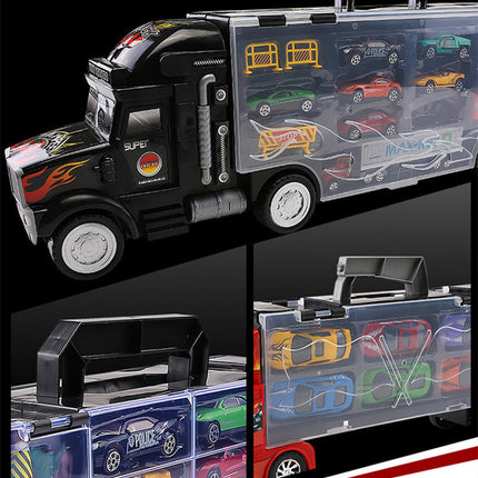 Children's Interactive Container Truck With Stacking Cars