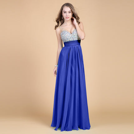 Long Banquet Toast Chiffon Evening Dress